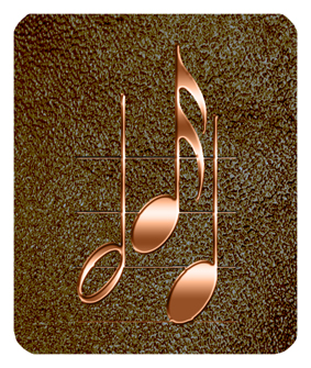 DF35 Music Notes Copper Brown